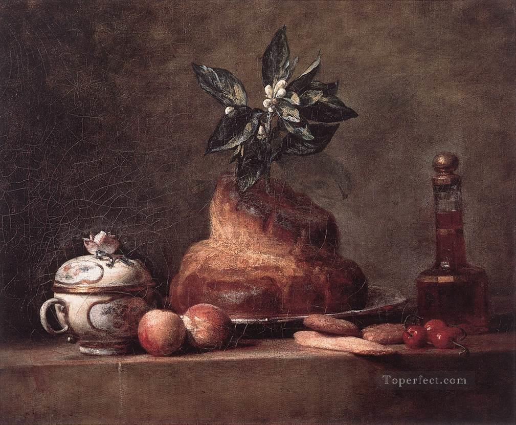 La BriocheCake still life Jean Baptiste Simeon Chardin Oil Paintings